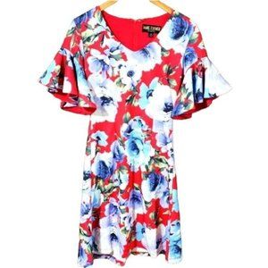 Marc Bouwer Unlimited NWOT large floral print dress woman's size extra small